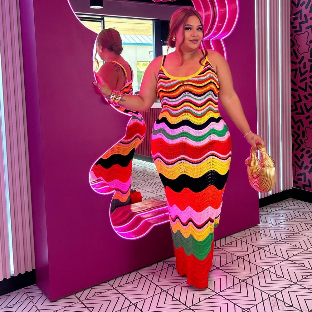 Fashion Nova Multicolor Maxi Dress